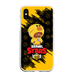 Чехол iPhone XS Max матовый BRAWL STARS SALLY LEON, цвет: 3D-белый