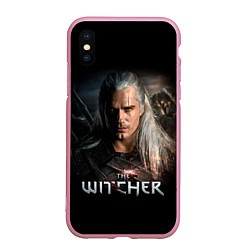 Чехол iPhone XS Max матовый THE WITCHER, цвет: 3D-розовый
