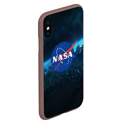 Чехол iPhone XS Max матовый NASA, цвет: 3D-коричневый — фото 2