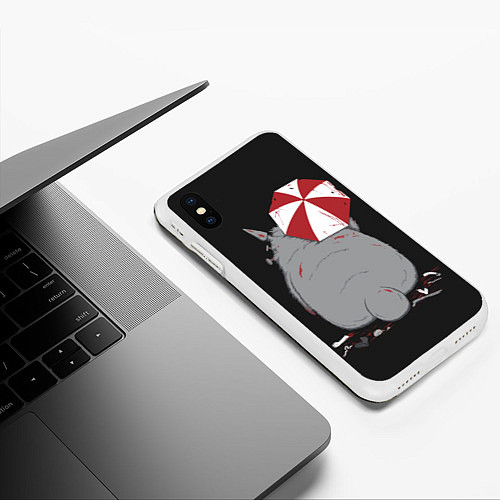 Чехол iPhone XS Max матовый Тоторо / 3D-Белый – фото 3