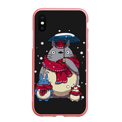 Чехол iPhone XS Max матовый My Neighbor Totoro, цвет: 3D-баблгам