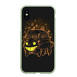 Чехол iPhone XS Max матовый My Neighbor Totoro, цвет: 3D-салатовый