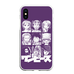 Чехол iPhone XS Max матовый One Piece, цвет: 3D-белый