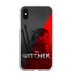 Чехол iPhone XS Max матовый THE WITCHER, цвет: 3D-белый