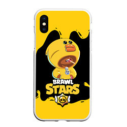 Чехол iPhone XS Max матовый BRAWL STARS SALLY LEON, цвет: 3D-белый