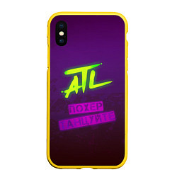Чехол iPhone XS Max матовый ATL, цвет: 3D-желтый