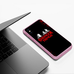 Чехол iPhone XS Max матовый STRANGER THINGS, цвет: 3D-розовый — фото 2