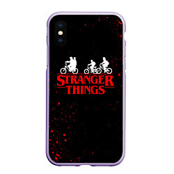 Чехол iPhone XS Max матовый STRANGER THINGS, цвет: 3D-светло-сиреневый