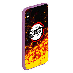 Чехол iPhone XS Max матовый KIMETSU NO YAIBA, цвет: 3D-фиолетовый — фото 2