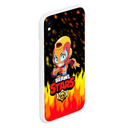 Чехол iPhone XS Max матовый BRAWL STARS MAX, цвет: 3D-белый — фото 2