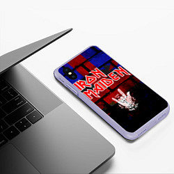 Чехол iPhone XS Max матовый Iron Maiden, цвет: 3D-светло-сиреневый — фото 2