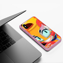 Чехол iPhone XS Max матовый BRAWL STARS MAX, цвет: 3D-розовый — фото 2