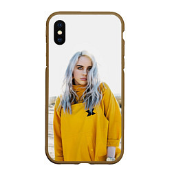 Чехол iPhone XS Max матовый BILLIE EILISH, цвет: 3D-коричневый