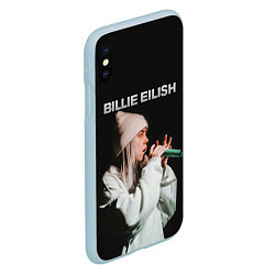 Чехол iPhone XS Max матовый BILLIE EILISH, цвет: 3D-голубой — фото 2