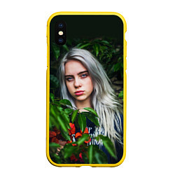 Чехол iPhone XS Max матовый BILLIE EILISH, цвет: 3D-желтый