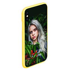 Чехол iPhone XS Max матовый BILLIE EILISH, цвет: 3D-желтый — фото 2