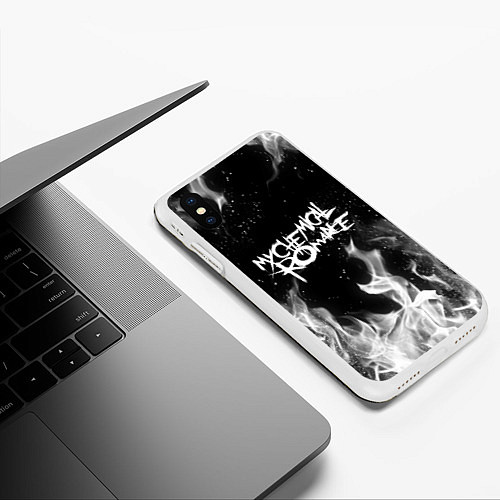 Чехол iPhone XS Max матовый My Chemical Romance / 3D-Белый – фото 3