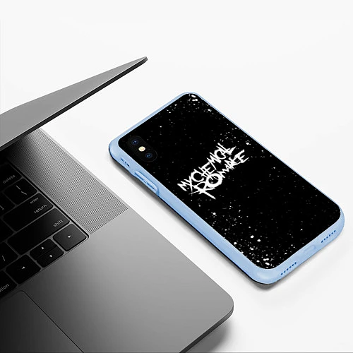 Чехол iPhone XS Max матовый My Chemical Romance / 3D-Голубой – фото 3