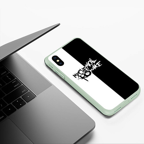 Чехол iPhone XS Max матовый My Chemical Romance / 3D-Салатовый – фото 3