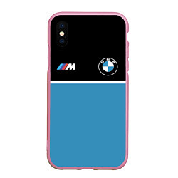 Чехол iPhone XS Max матовый BMW БМВ, цвет: 3D-розовый