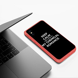 Чехол iPhone XS Max матовый My chemical romance, цвет: 3D-красный — фото 2