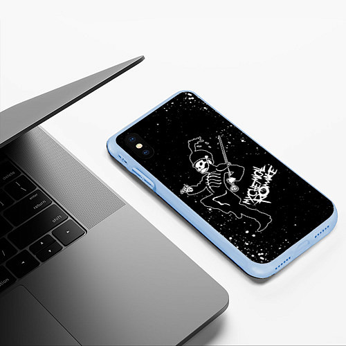 Чехол iPhone XS Max матовый My Chemical Romance / 3D-Голубой – фото 3