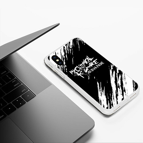 Чехол iPhone XS Max матовый My Chemical Romance / 3D-Белый – фото 3
