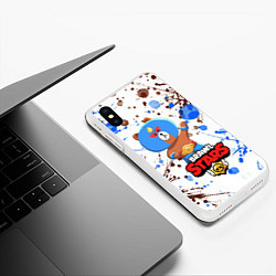 Чехол iPhone XS Max матовый BRAWL STARS EL BROWN, цвет: 3D-белый — фото 2