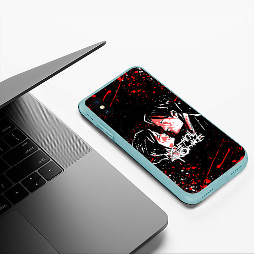 Чехол iPhone XS Max матовый My Chemical Romance / 3D-Мятный – фото 3