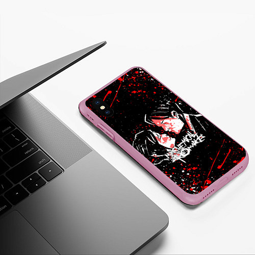 Чехол iPhone XS Max матовый My Chemical Romance / 3D-Розовый – фото 3