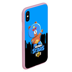 Чехол iPhone XS Max матовый BRAWL STARS EL BROWN, цвет: 3D-розовый — фото 2