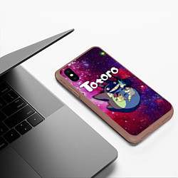 Чехол iPhone XS Max матовый Totoro, цвет: 3D-коричневый — фото 2