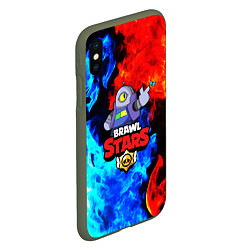 Чехол iPhone XS Max матовый BRAWL STARS RICOCHET, цвет: 3D-темно-зеленый — фото 2