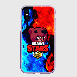 Чехол iPhone XS Max матовый BRAWL STARS NITA, цвет: 3D-светло-сиреневый