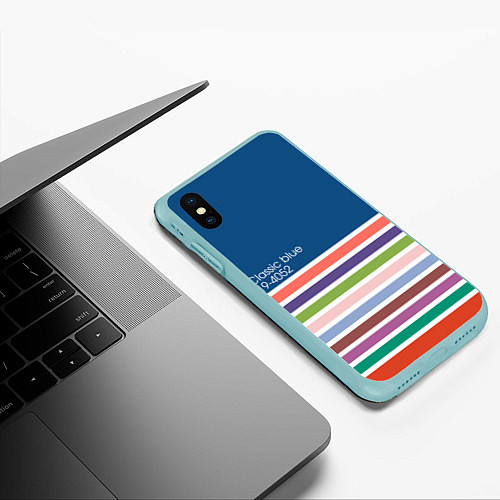 Чехол iPhone XS Max матовый Pantone цвет года с 2012 по 2020 гг / 3D-Мятный – фото 3