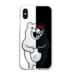 Чехол iPhone XS Max матовый MONOKUMA, цвет: 3D-белый