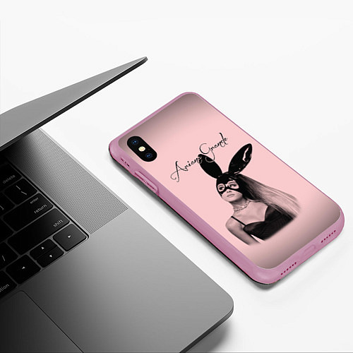 Чехол iPhone XS Max матовый Ariana Grande / 3D-Розовый – фото 3