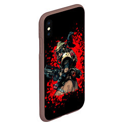 Чехол iPhone XS Max матовый Bloodhound 3D Black, цвет: 3D-коричневый — фото 2