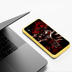 Чехол iPhone XS Max матовый The Witcher, цвет: 3D-желтый — фото 2