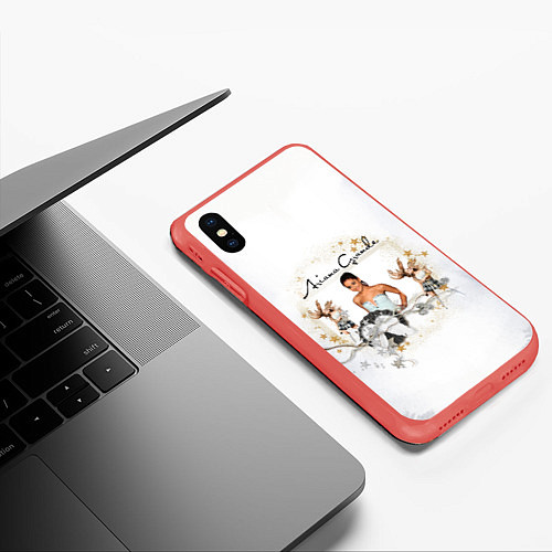 Чехол iPhone XS Max матовый ARIANA GRANDE / 3D-Красный – фото 3