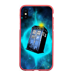 Чехол iPhone XS Max матовый Doctor Who, цвет: 3D-красный