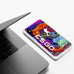 Чехол iPhone XS Max матовый CS GO HYPERBEAST, цвет: 3D-белый — фото 2