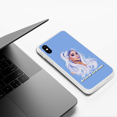 Чехол iPhone XS Max матовый Ariana Grande Ариана Гранде / 3D-Белый – фото 3