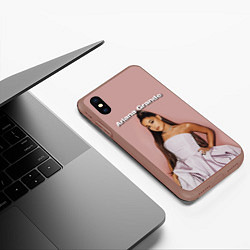 Чехол iPhone XS Max матовый Ariana Grande Ариана Гранде, цвет: 3D-коричневый — фото 2