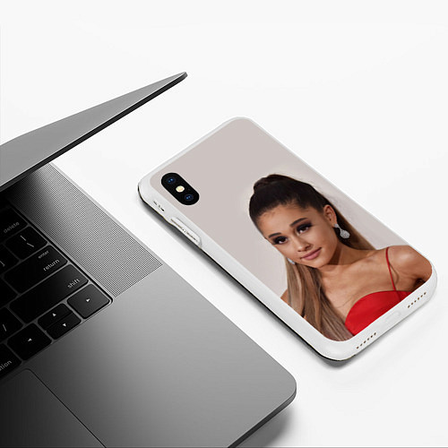 Чехол iPhone XS Max матовый Ariana Grande Ариана Гранде / 3D-Белый – фото 3