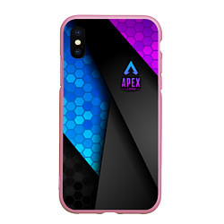 Чехол iPhone XS Max матовый Apex Legends, цвет: 3D-розовый