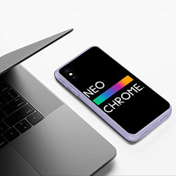 Чехол iPhone XS Max матовый NEO CHROME, цвет: 3D-светло-сиреневый — фото 2