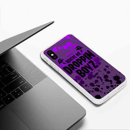 Чехол iPhone XS Max матовый Droppin Boys / 3D-Белый – фото 3