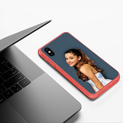 Чехол iPhone XS Max матовый Ariana Grande Ариана Гранде, цвет: 3D-красный — фото 2