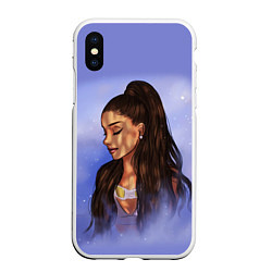 Чехол iPhone XS Max матовый Ariana Grande Ариана Гранде, цвет: 3D-белый